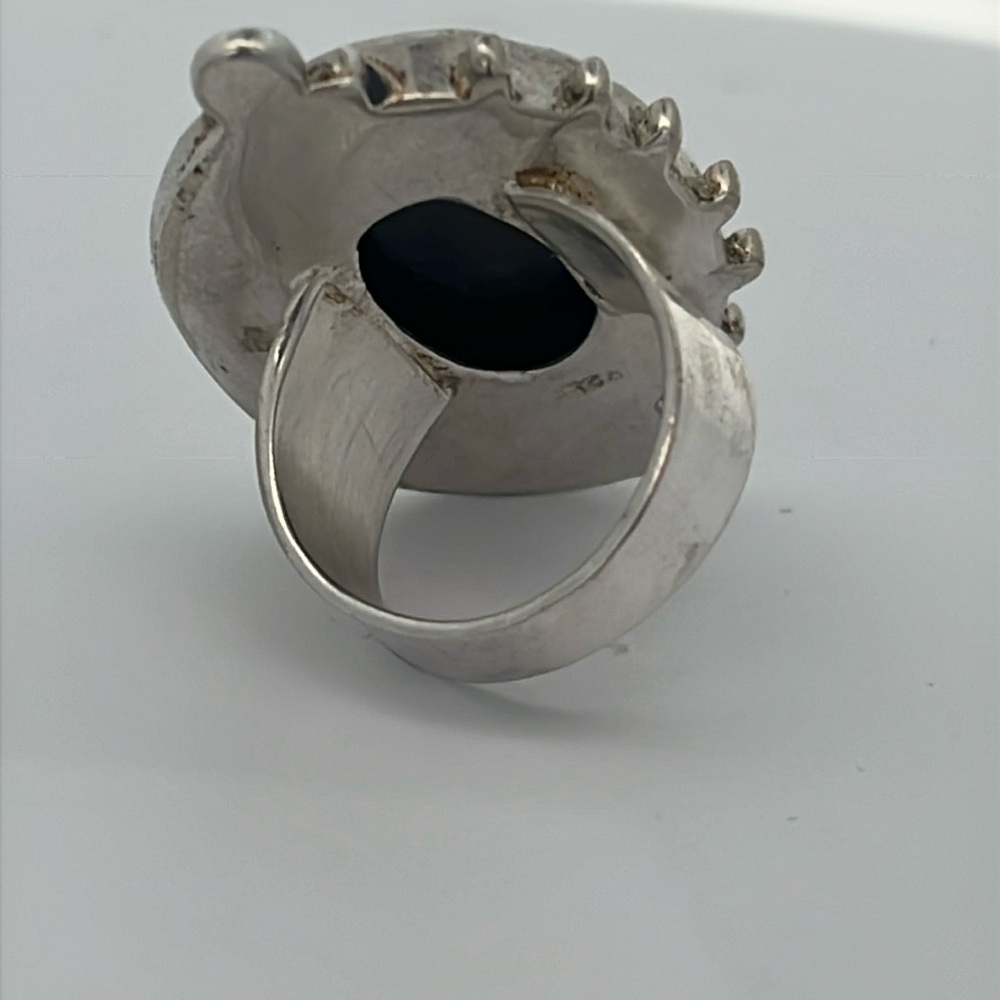 Sterling Silver Jasper Stone Ring - image 2
